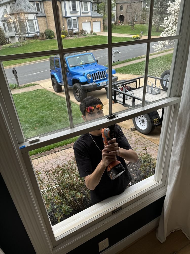 All Glass Worx technicians on a job site in Northern Virginia